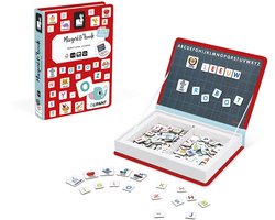 foto van Janod Magnetibook - Alfabet Nederlandstalig - Magneetboek Speelset Inclusief 116 Alfabetmagneten En 26 Geïllustreerde Magneten - Geschikt vanaf 3 Jaar