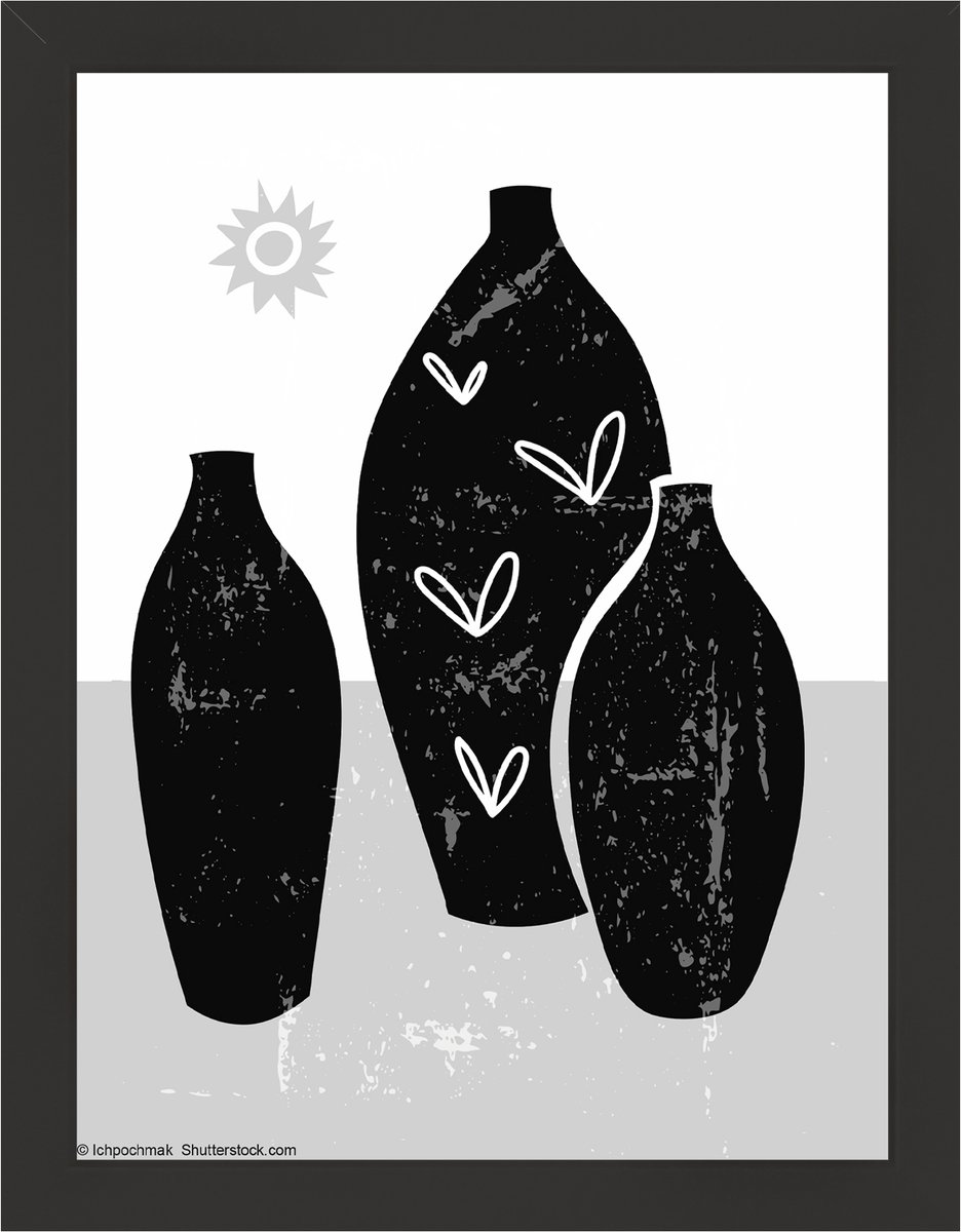 Walther Liv - Houten lijst - Fotoformaat 15x20 cm - Kunstglas - Zwart