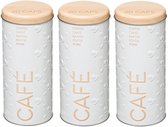 Boîte de rangement pour dosettes de Café 5Five - 3x - métal - 18 x 8 cm - pour 20 dosettes