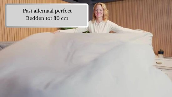 Komfortec Hoeslaken 140x200 cm - tot 30cm Matrashoogte - Rondom Elastiek - Grijs