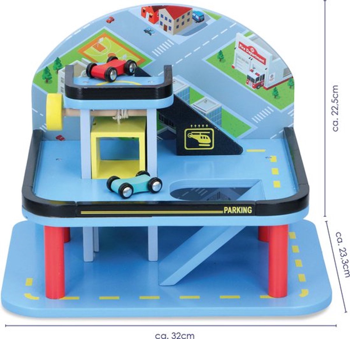 Marionette Houten Garage set - Speelgoed met 2 auto's - FSC Keurmerk