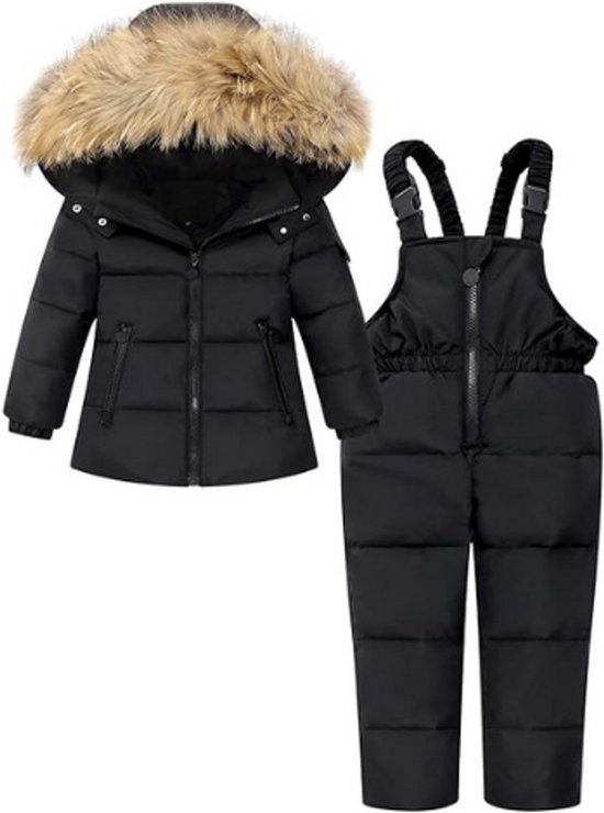Combinaison De Ski Enfant Unisexe – Une Pièce Épaisse, Imperméable, Coupe-Vent Avec Capuche – Idéale Hiver, Neige, Ski, Luge – Chaud & Confortable