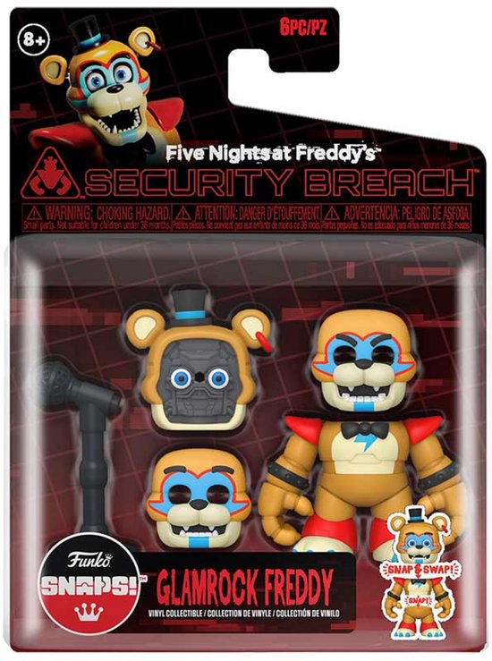 Funko Pop! Games: Five Nights at Freddy's (FNAF) Snap Action Figure - Glamrock Freddy
