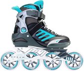 Nijdam Inlineskates - Pro-Line Fitness - Antraciet/Blauw/Zilver - 45