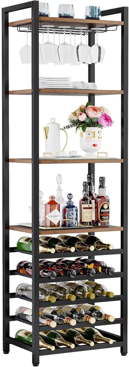 ApexArte® Barkast - Drankkast - Wijnrek - bruin