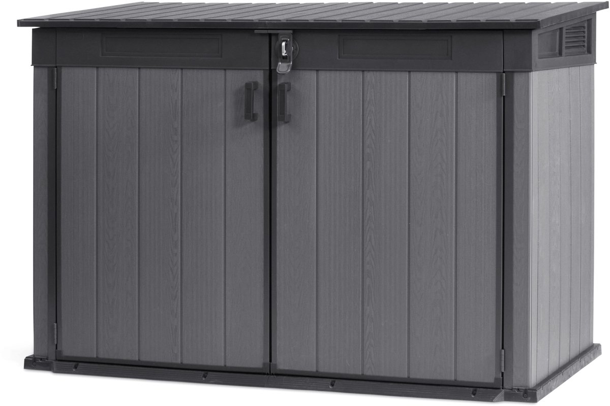 Bol.com Keter Cortina Mega Opbergkast - 2020L - 190,5x109,3x132,5cm - Grijs aanbieding