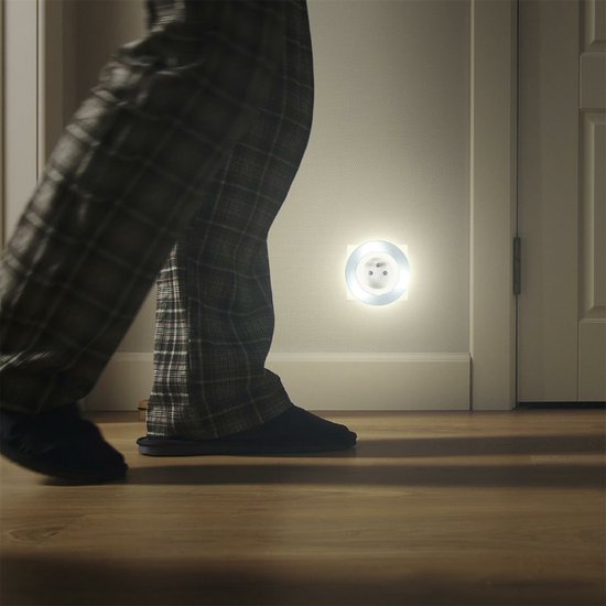 Home Deco Kids LED nachtlamp met lichtsensor - 2x - kinderkamer - extra stopcontact - energiebesparend van Merkloos — afbeelding 5