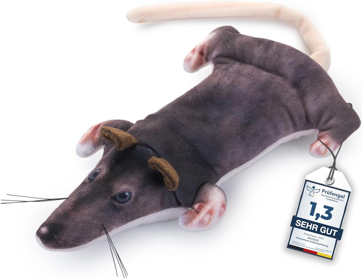 Interactief Elektrisch Kattenspeelgoed - Beweegbare Rat met Kattenkruid