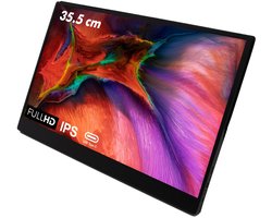 Pora&Co - IPS Portable Game Monitor - Beeldscherm 14 Inch - HDMI & USB-C - Full HD - Computerscherm - Draagbare Monitor