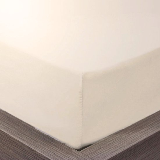 Beau Maison - Hoeslaken 100% Hoogwaardig Katoen - Zand - 200x200/220 + 40cm