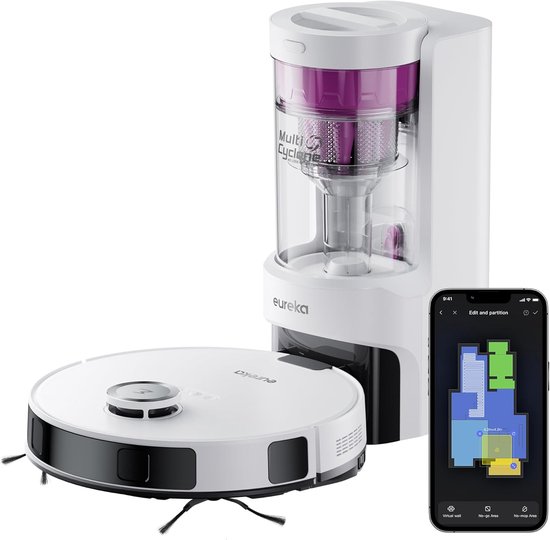 Eureka E10S Wit - Robotstofzuiger met dweilfunctie