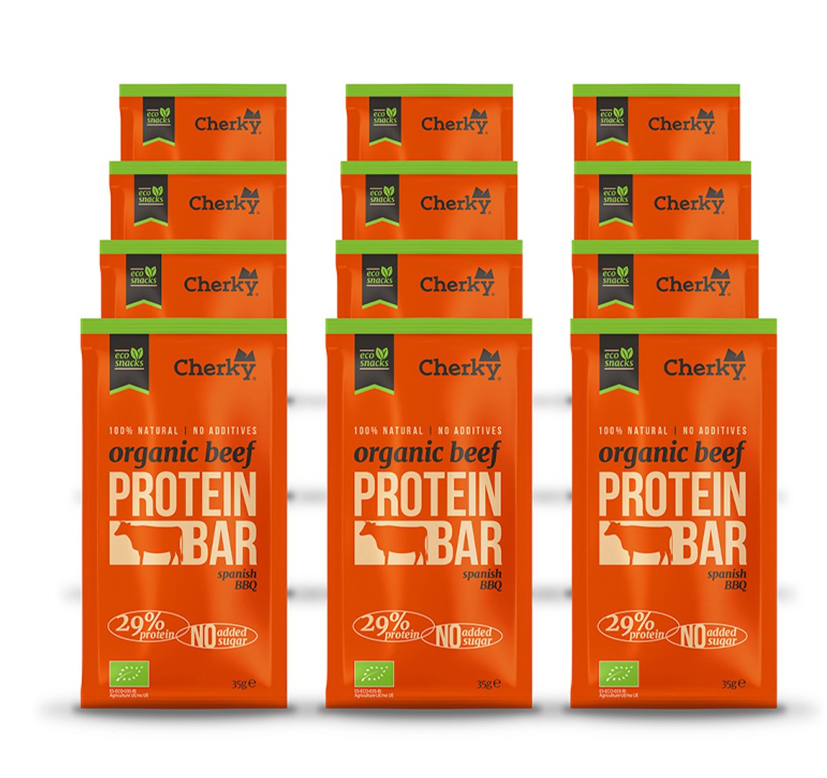 Cherky | ECO Beef Bar | Spanish BBQ | 12 Stuks | 12 x 35 g
