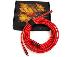 IQwire Formula 10G, tether cable RED, 5m, intelliconnect USB C connectoren, metal boosters, Right Angle IQwire Formula 10G, tether cable RED, 5m, intelliconnect USB C connectoren, metal boosters, Right Angle