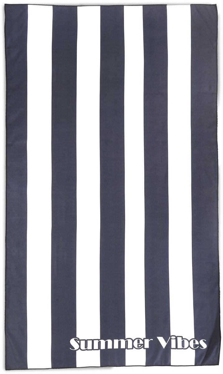 Lucca Sneldrogend Microvezel Strandlaken - Summer Vibes - 100x180 - Antra