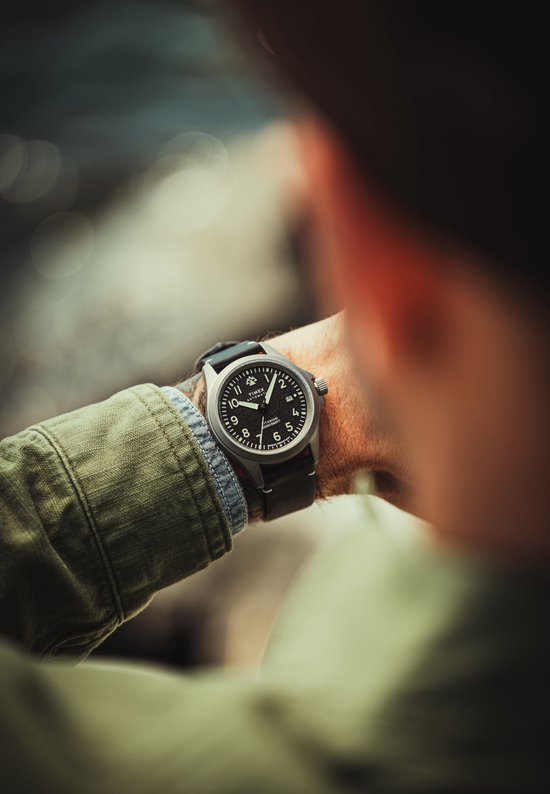 Timex Expedition North Automatic TW2V54000 Horloge - Leer - Zwart - Ø 41 mm