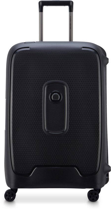 Delsey Moncey 69 cm Harde Reiskoffer – 73 Liter – 3-Puntssluiting – TSA Slot – Waterbestendig – 4 Dubbele Wielen – Black