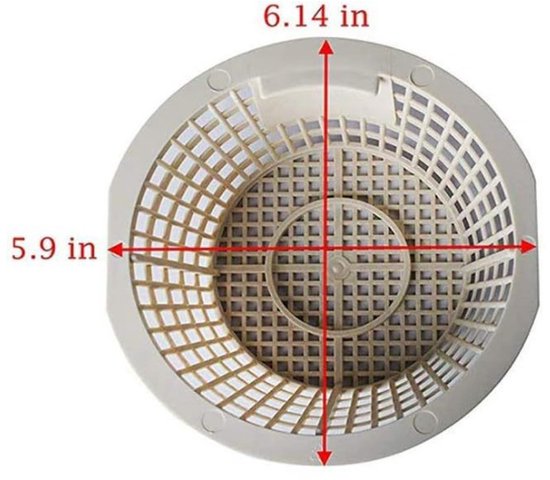 Zwembad Skimmermand – 19 X 14,5 X 11 Cm, PVC, Met Handvat, Voor Het Opvangen Van Bladeren, Gras En Vuil, Vervangend Filtermandje