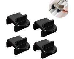 4-delige set veiligheidssloten voor schuiframen - Verticale en horizontale raamsloten - Geen boren nodig voor installatie - Verstelbare schuifraamsloten - Wigvormige raamstoppers - Geschikt voor woningen, kantoren en ramen - 6x3,8x2,3cm