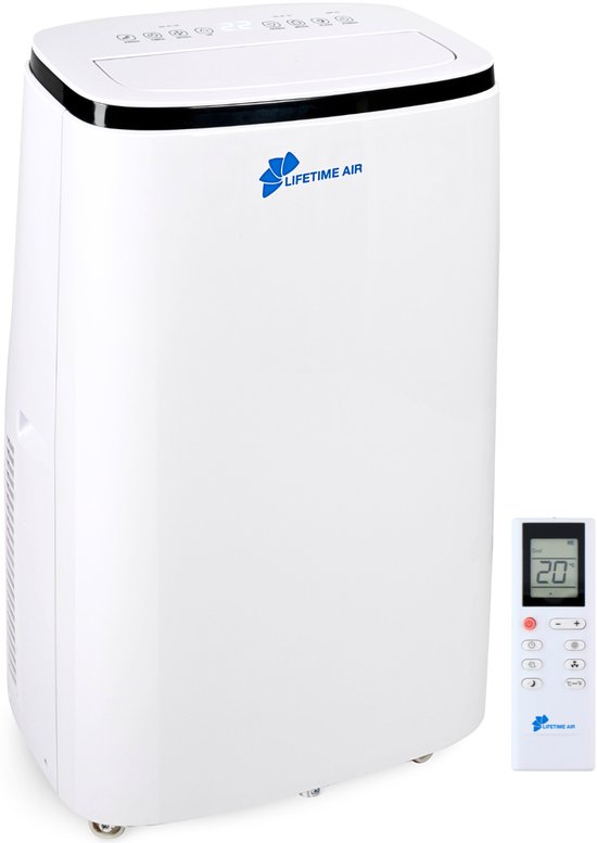 Lifetime Air Mobiele Airco – 14.000 BTU - Airconditioner incl. Raamafdichting kit - Airconditioning, Luchtontvochtiger en Ventilator - Air Conditioner met Slang – Verkoeling tot 96m2 – Timer en Afstandsbediening