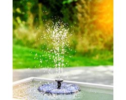 Kynast Garden Solar Waterfontein met 3 effecten fontein voor vijver waterton of waterbak Ø 16 cm spuithoogte 28 - 50 cm