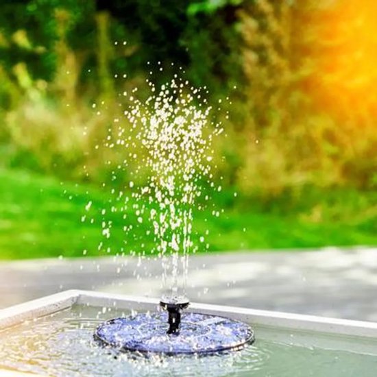 Kynast Garden Solar Waterfontein met 3 effecten fontein voor vijver waterton of waterbak Ø 16 cm spuithoogte 28 - 50 cm