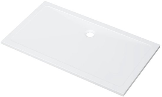 Receveur de douche rectangulaire FugaFlow Efficiente Anta - 90x140x4cm - Acryl - Blanc brillant