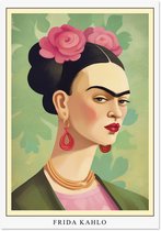 Affiche Frida Kahlo - Affiche Portrait Icon Florale - 50x70 cm / 20x28″ Décoration Salon - Décoration Chambre - Décoration - Décoration murale - Décoration murale Salon - Décoration murale Chambre - Décoration murale - Décoration murale Salon