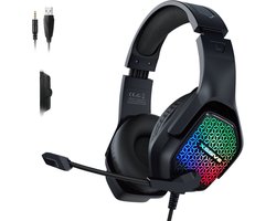 Xssive GH4 Gaming Headset - 7.1 Virtual Surround Sound - Noise Cancelling Microfoon - RGB Verlichting - Geschikt voor PC, PS4, PS5, Xbox, Switch