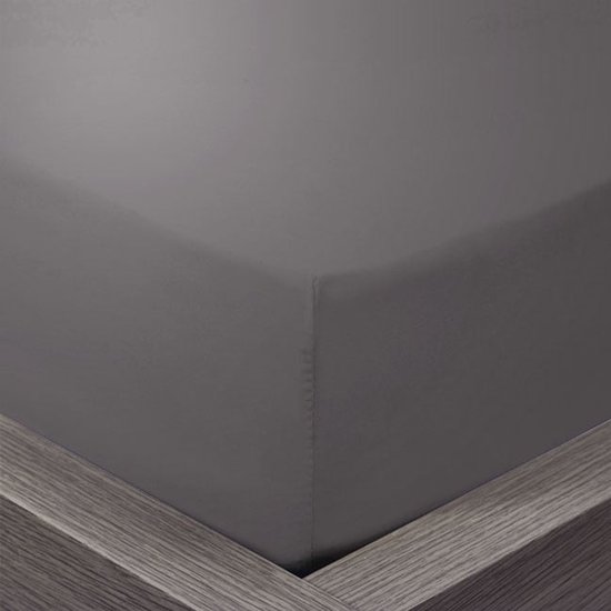 Beau Maison - Hoeslaken 100% Hoogwaardig Katoen - Antraciet - 140x200 + 35cm