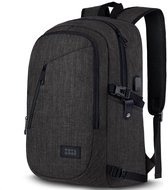 TRVLMORE Rugtas - 25L - 15,6 Inch - Laptop Rugzak met USB - Schooltas - Heren en Dames - Tas - Levenslange Garantie - Antraciet