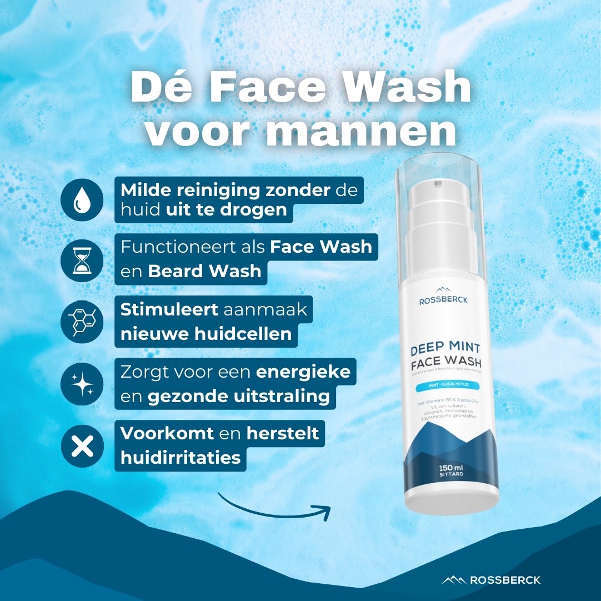 Rossberck Face Wash - 2-in-1 gezichts- en baardshampoo thumbnail 5