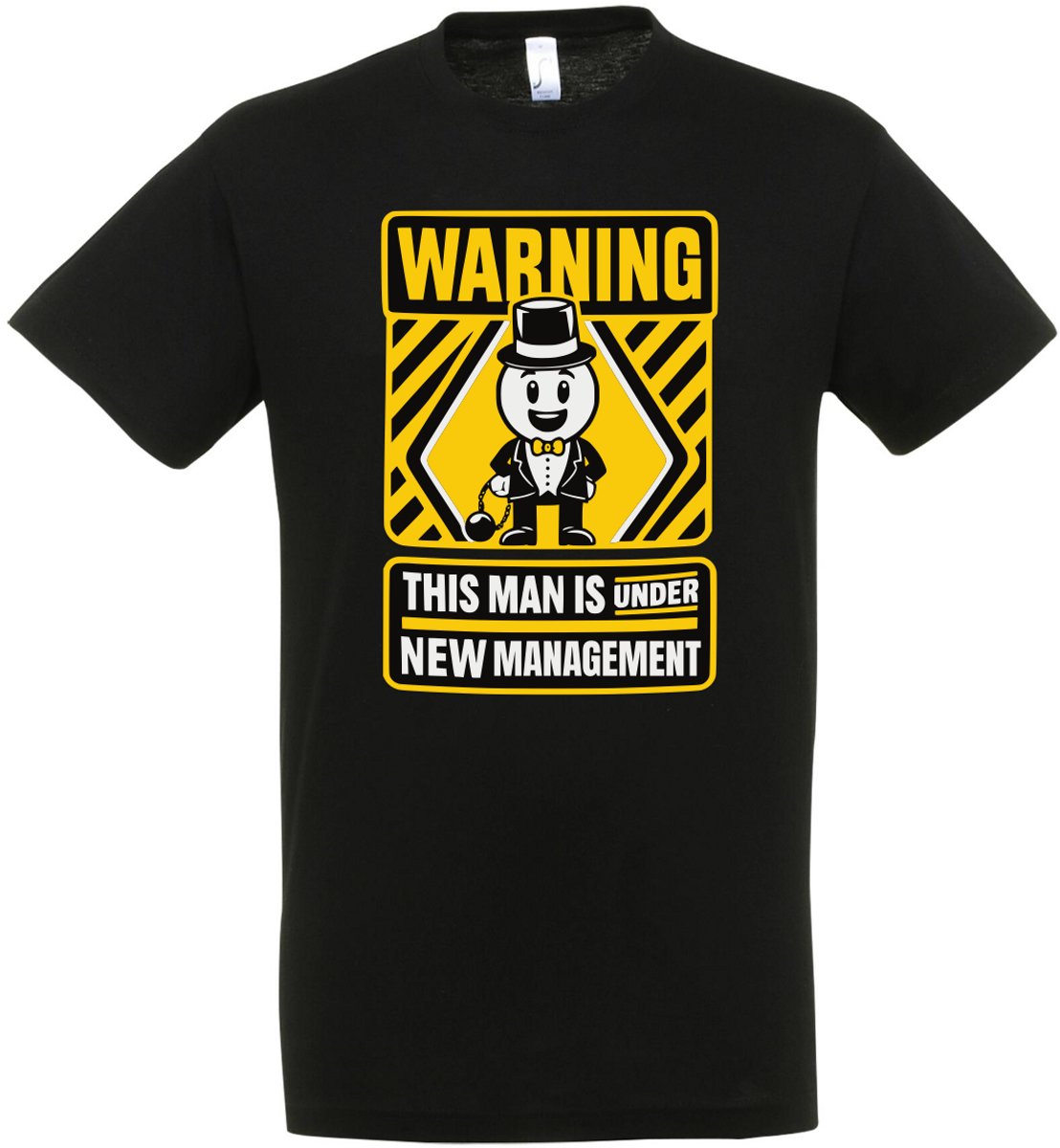 Warning This Man Is Under New Management T-shirt - Vrijgezellen Feest - Bachelor Party - Vrijgezel - Bier Drinken - Vrijgezellenfeest Cadeau Man - Maat XXL