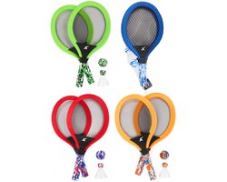 Adrenix - Soft Tennis-Badminton set - 1 willekeurige set - 2x Racket, 1x Bal, 1x Shuttle - Buitenspeelgoed - Tennis - Badminton