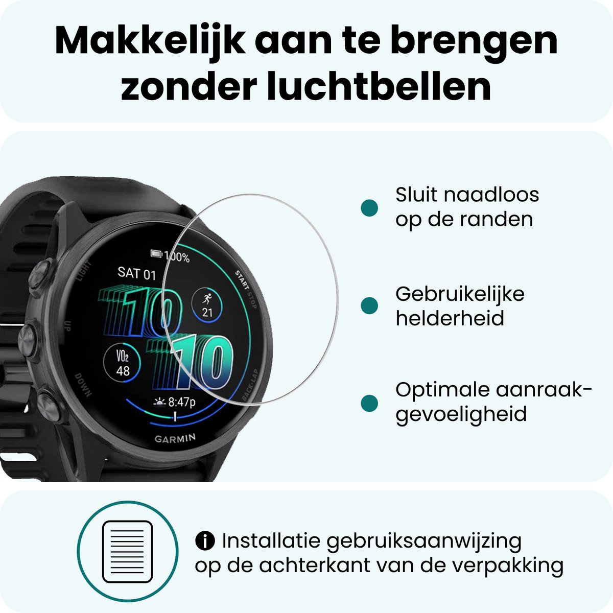5Bump ResistantS Garmin Forerunner 570 42 Mm Smartwatch Schermbeschermer Buigzame 3d Composietfolie