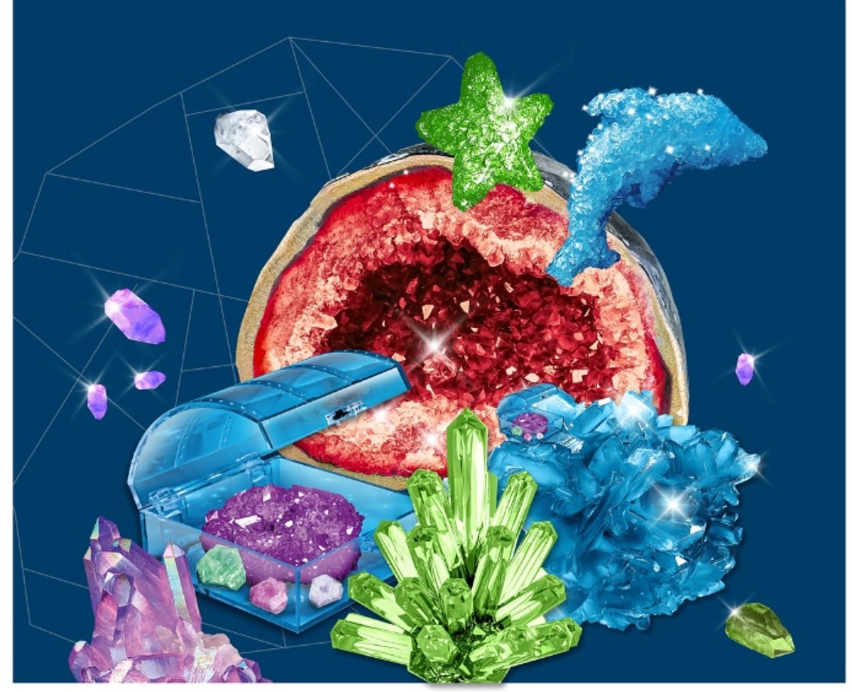 KOSMOS Crystal Growing - Experimenteerset - Kweek Je Eigen Gekleurde Kristallen - Maak Kristalgrotten en Kristalfiguren - Complete Scheikundeset - STEM Speelgoed - Vanaf 10 Jaar — afbeelding 3