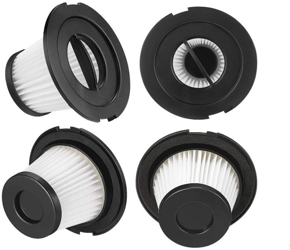 BukkitBow - Set van 4 HEPA Filter Geschikt voor H.Koenig UP600 & UP810 - Vervangingsonderdeel voor Draadloze Stofzuiger - Power Clean Accessoire - 4 Stuks
