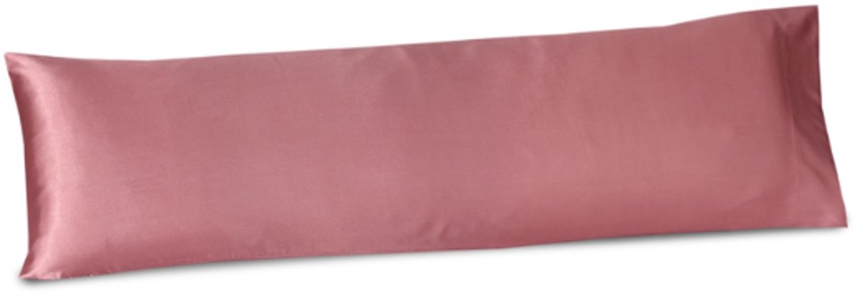 Beauty Silk - Satijnen Body Pillow Kussensloop - Rosewood - 40x145 cm - Glans Satijn