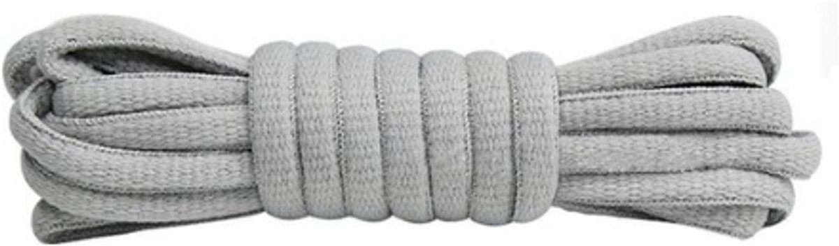 Ovale Veters - Grijs - 120cm - SneakersAdept - Katoen/Nylon - Voor o/a Asics, New Balance, Nike SB en meer