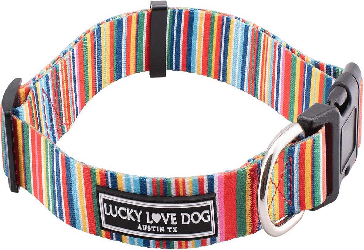 Comfortabele Hondenhalsband voor Kleine Honden met Regenboogstrepen – Zacht en Schattig