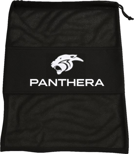 Zwarte balzak van gaas met het witte logo van Panthera en de tekst 'PANTHERA'.
