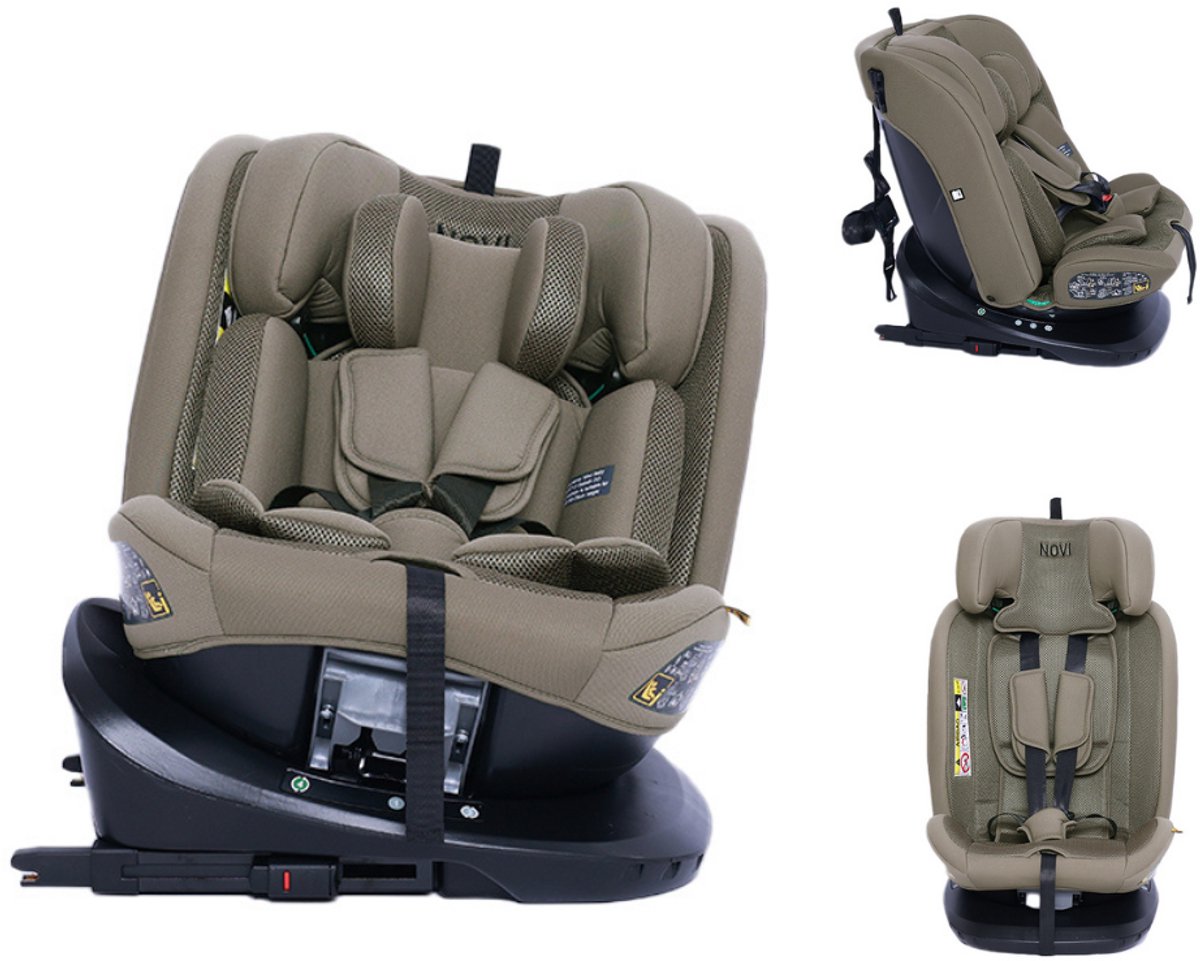 Novi Baby Goliath Go I-size Autostoel - Groep 0-1-2-3 - Isofix - Draaibaar - Taupe - 0 - 150 cm thumbnail 3