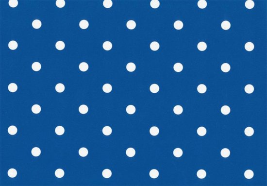 Plakfolie - Kleeffolie - Kleefplastiek - Plakplastiek - 45 cm x 15 meter - Grote rol - Stippen Donkerblauw