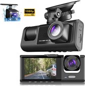 Bol.com MrGoods Dual Dashcam 1080p Full HD - Voor & Achter - 3 in 1 - Nachtvisie - Parkeermodus - Plug & Play – Loop Recording -... aanbieding