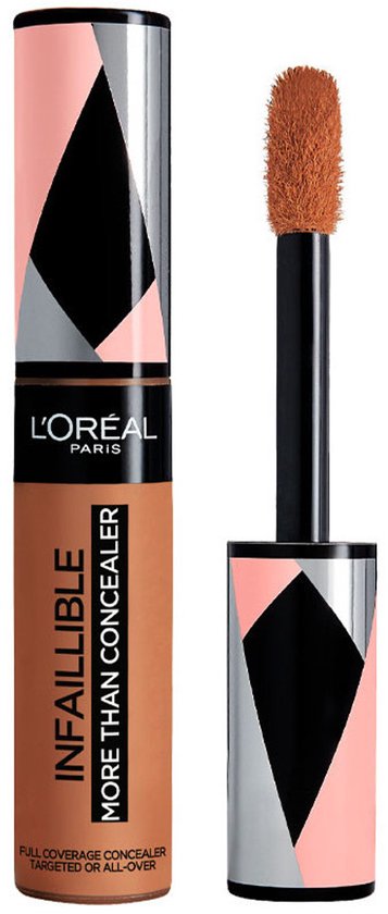 L'Oréal Paris Infaillible More Than Concealer. De verpakking is crème-achtig met geometrische patronen.