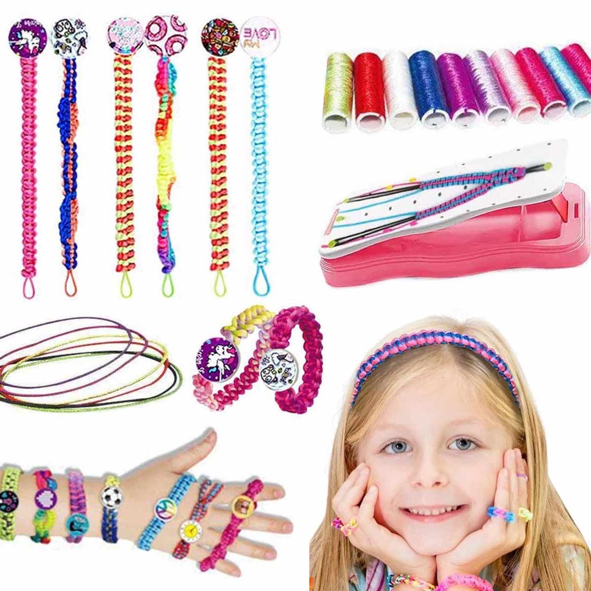 Meedeer Doe-het-zelf armbanden-Meisjes armband-Loombandjes-Vriendschapsarmbanden-Knutselset voor meisjes-Maak gevlochten armbanden-Weefraam voor kinderen-DIY Weefraam-cadeau voor meisjes van 8-14 jaar