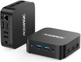 Acemagic V1 Mini PC met Windows 11 Pro, Mini pc desktops, met Intel processor N95 (tot 3.40 GHz), 8GB RAM, 256G M.2 SSD, met WiFi 5/BT4.2/4K op 60 Hz Support