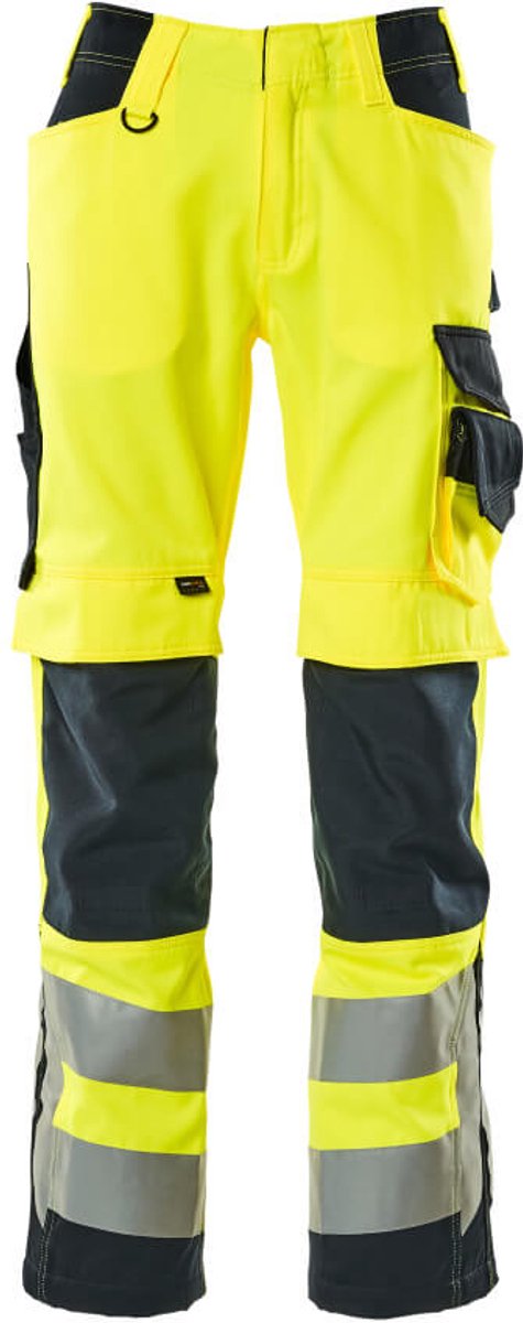 Mascot Safe Supreme Broek met kniezakken 15579-860 - hi-vis geel/donkermarine - C56 - 82