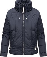 Navahoo Winterjas voor dames (XS-3XL) - gewatteerd met capuchon, riem, 6 zakken - N072, zwart, XS