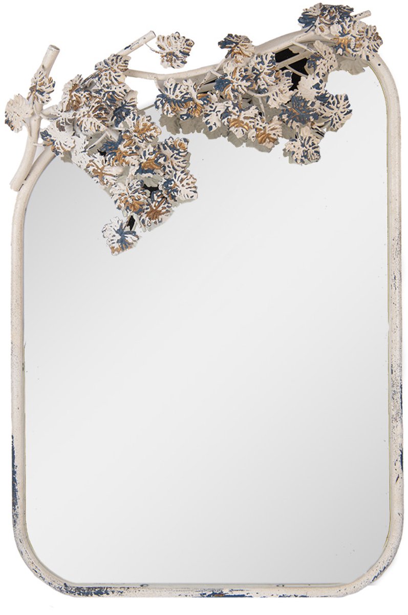 Spiegel 58x12x89 cm Wit Metaal