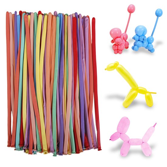 Lange ballonnen strip - Decoratie voor feestjes & ballonboog - Gemengde kleuren - 50 stuks